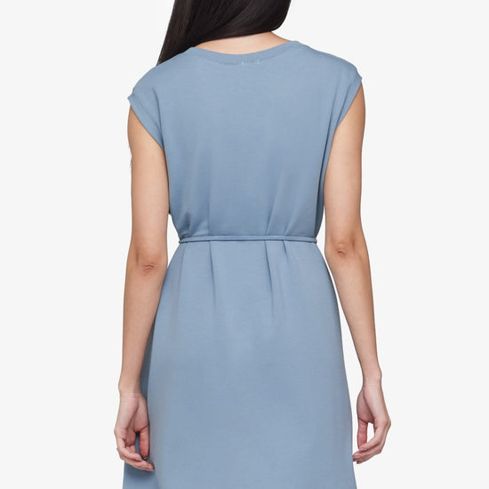 Newport Dress  - Women's Basic dress with pocket in Coastal Blue | Daub + Design