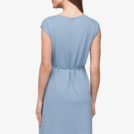 Newport Dress  - Women's Basic dress with pocket in Coastal Blue | Daub + Design