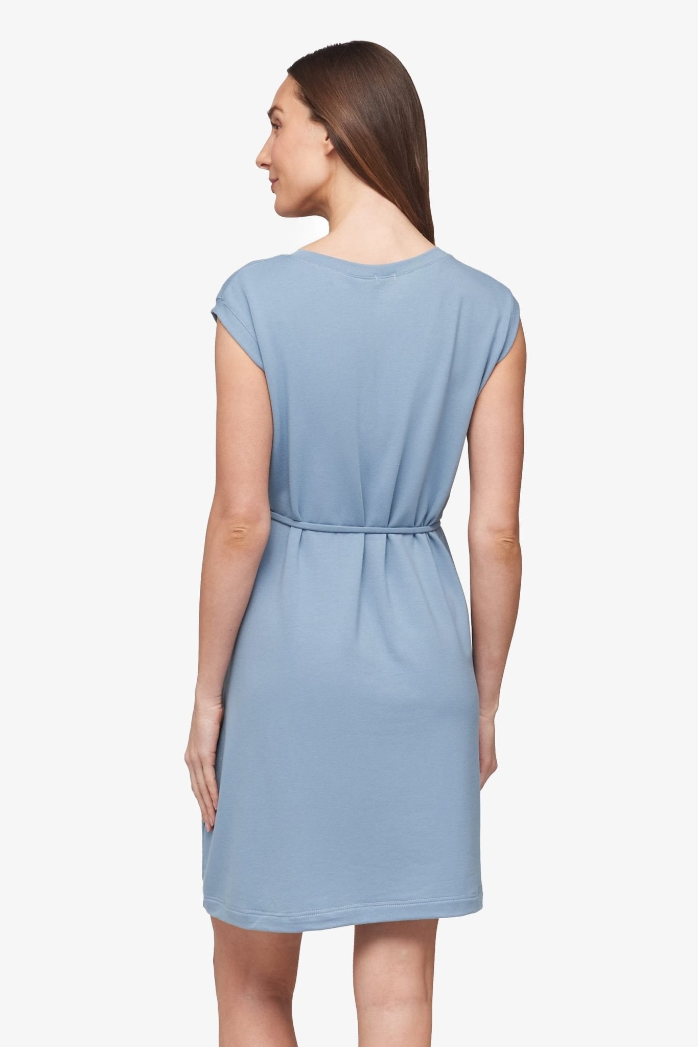 Newport Dress  - Women's Basic dress with pocket in Coastal Blue | Daub + Design