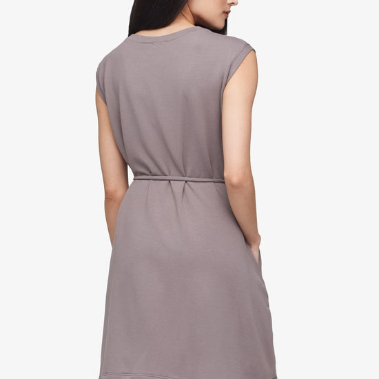 Newport Dress  - Women's Basic dress with pocket in Driftwood grey | Daub + Design