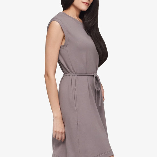 Newport Dress  - Women's Basic dress with pocket in Driftwood grey | Daub + Design