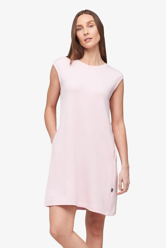 Newport Dress  - Women's Basic dress with pocket in Rose Quartz pink | Daub + Design