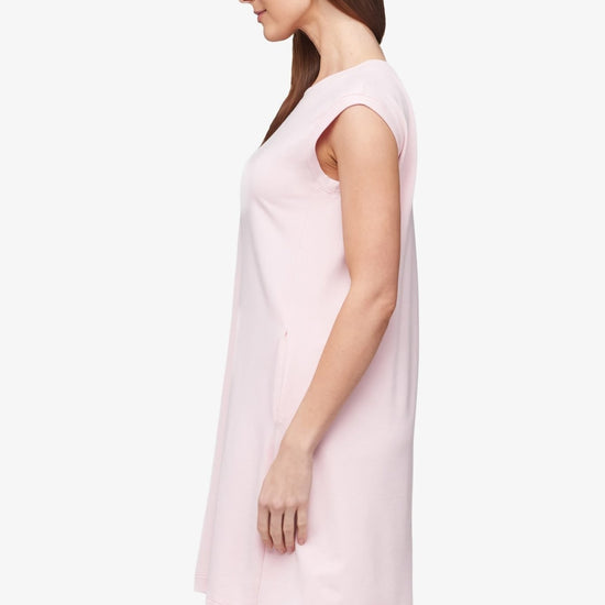Newport Dress  - Women's Basic dress with pocket in Rose Quartz pink | Daub + Design