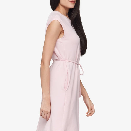 Newport Dress  - Women's Basic dress with pocket in Rose Quartz pink | Daub + Design