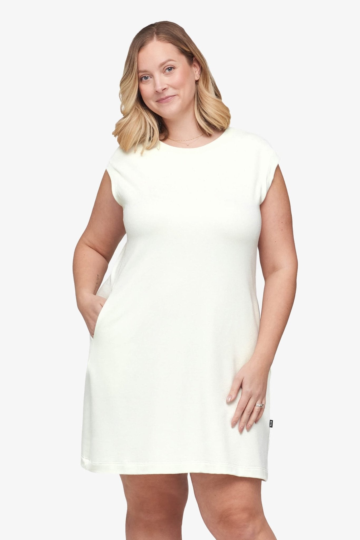 Newport Dress  - Women's Basic dress with pocket in Sea Glass mint | Daub + Design