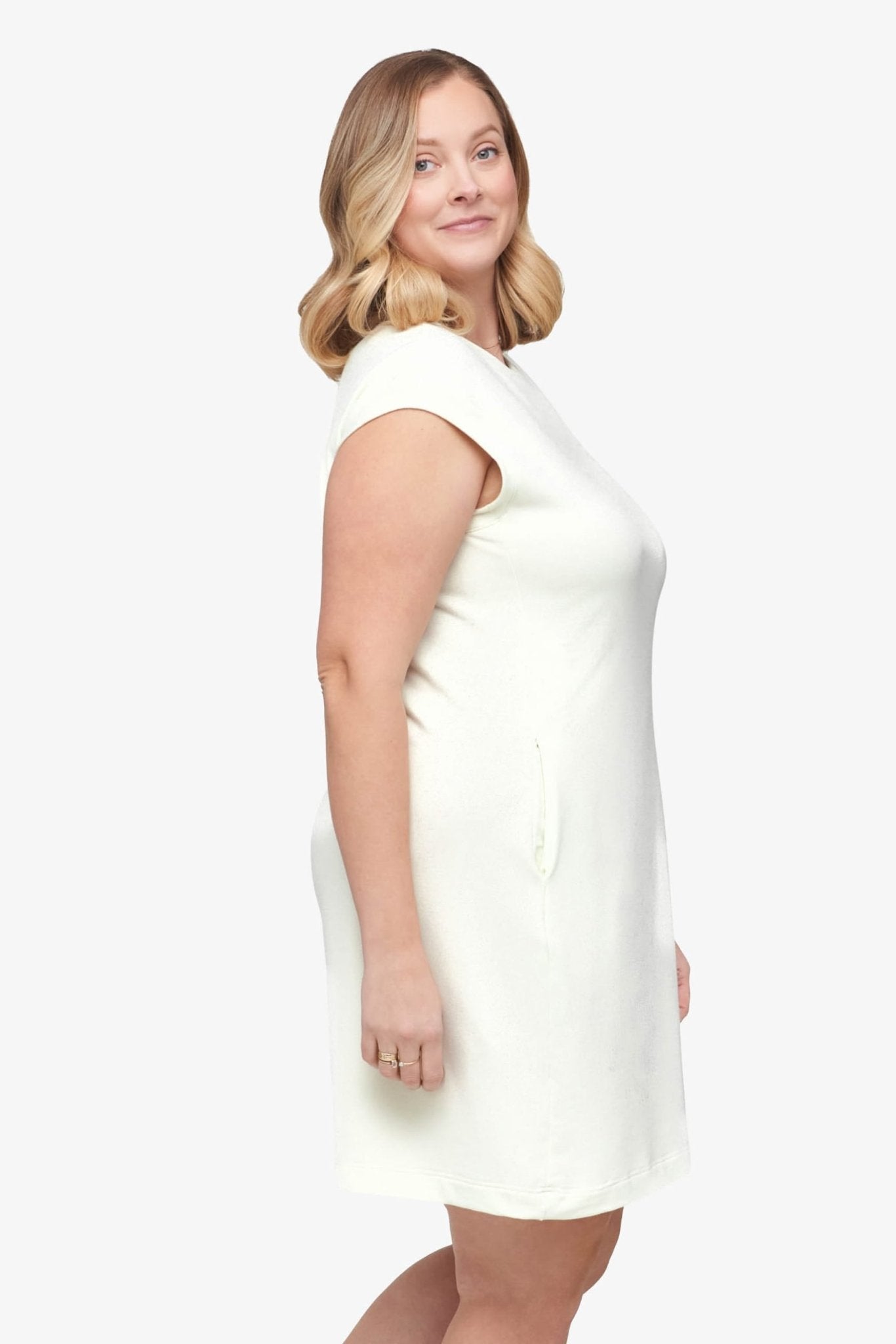 Newport Dress  - Women's Basic dress with pocket in Sea Glass mint | Daub + Design