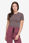 Ribbed Tee in Granite