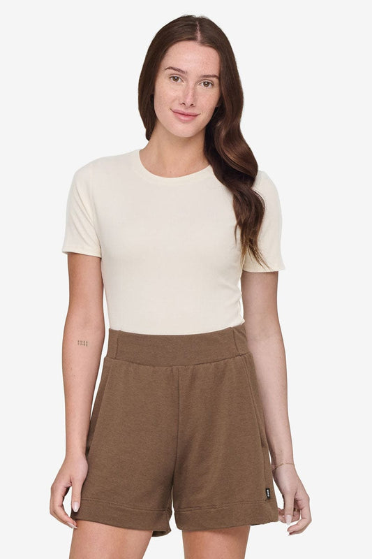 Ribbed Tee in Ivory