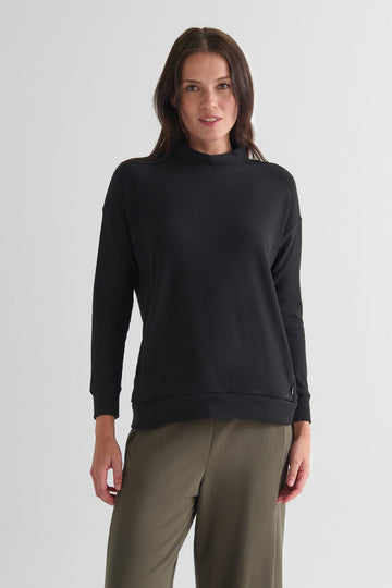 Shiloh Funnelneck Sweatshirt in Black