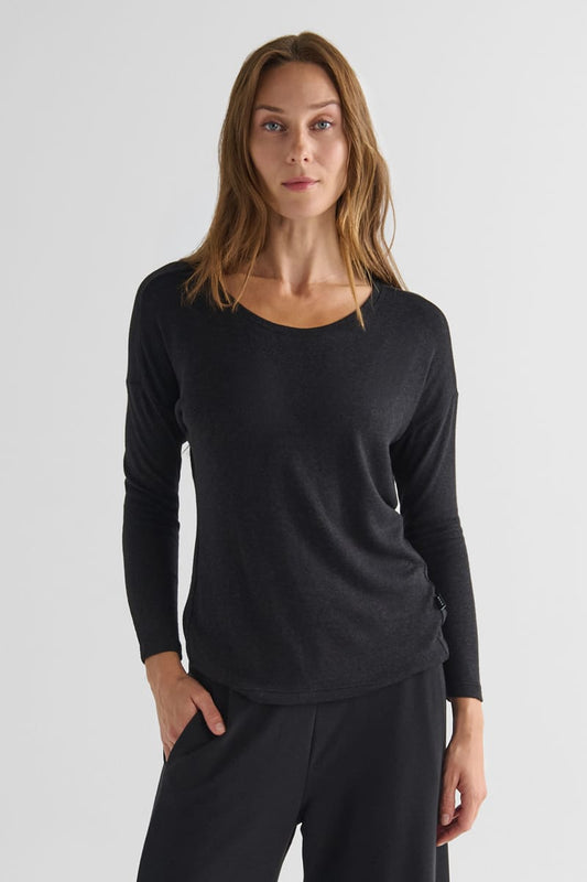 Talia Scoopneck Sweater in Black