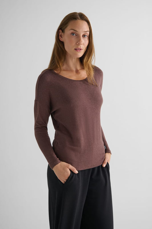 Talia Scoopneck Sweater in Espresso
