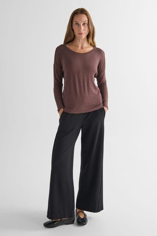 Talia Scoopneck Sweater in Espresso