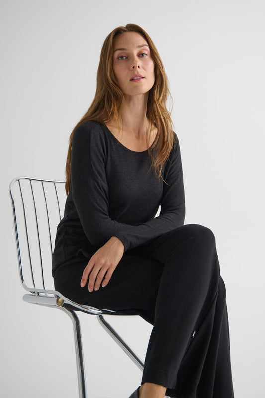 Talia Scoopneck Sweater in Black