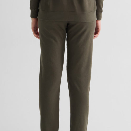 Wren Pant in Spruce  - Women's Fleece Straight Leg Pant in Spruce Green | DAUB