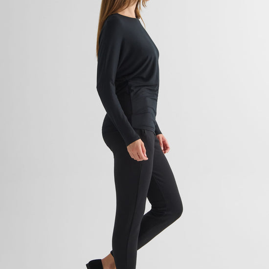 Dolman Longsleeve in Black - Women's Long Sleeve Top in Black | DAUB