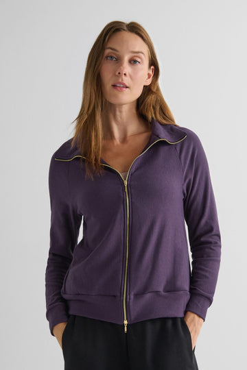Freedom Full Zip Sweatshirt in Aubergine