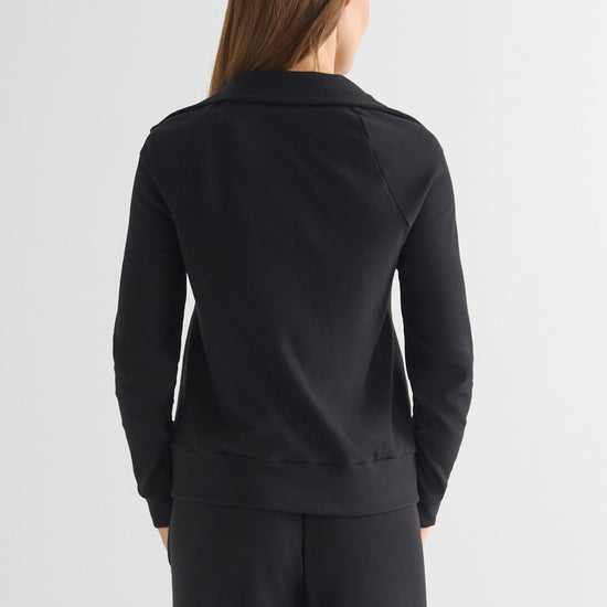 Freedom Full Zip Sweatshirt in Black - Women's Full Zip Fleece Sweatshirt in Black | DAUB