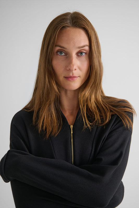 Freedom Quarter Zip Sweatshirt in Black