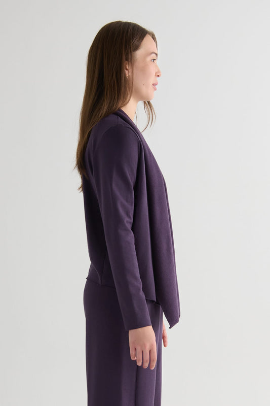 Sloane Jacket in Aubergine - Lightweight Women’s Fleece Jacket in Aubergine Purple | DAUB