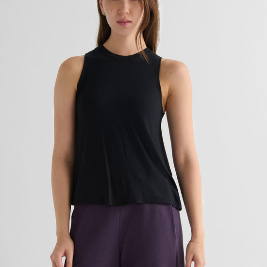 Maia Tank - Women's Basic Tank in Black | DAUB