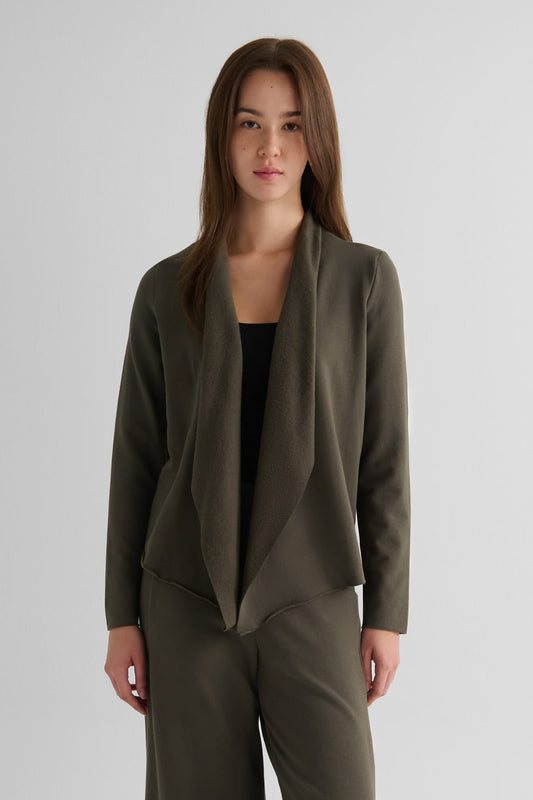Sloane Jacket in Spruce - Lightweight Women’s Fleece Jacket in Spruce Green | DAUB