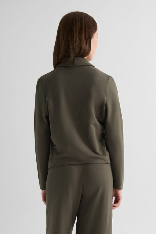 Sloane Jacket in Spruce - Lightweight Women’s Fleece Jacket in Spruce Green | DAUB