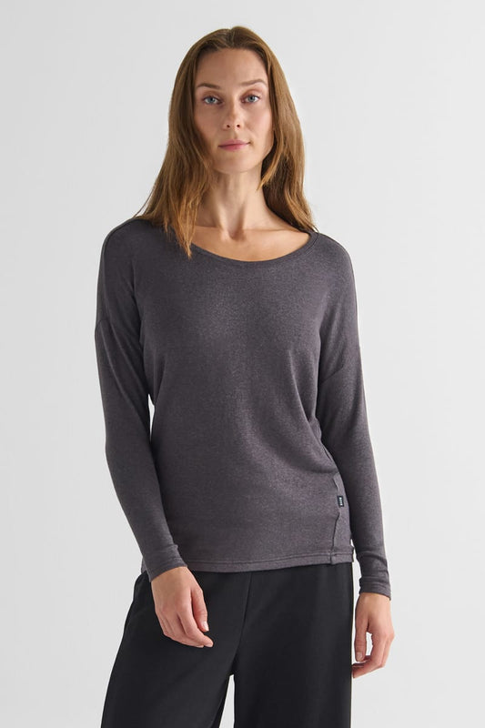 Talia Scoopneck Sweater in Iron