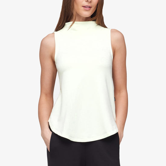 Briar Sleeveless Top  - Women's Basic tank top with mock neck in Sea Glass mint | Daub + Design