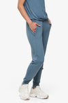 Freedom Jogger  - Woman Fleece  Jogger with pockets in Blue Basalt | Daub & Design
