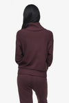 Freedom Quarter Zip Sweatshirt  - Woman Quarter Zip Sweatshirt with side pocket in Brown | Daub & Design 