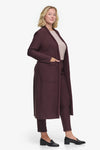 Knox Jacket  - Woman Fleece Long Jacket with pockets in Brown | Daub & Design