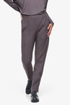Knox Straight Leg Pant  - Woman Fleece Straight Leg Pant with pockets in Grey | Daub & Design