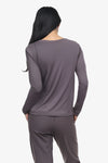 Leilani Longsleeve  - Woman Long Sleeve with twist on the front in Grey | Daub & Design