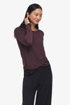 Leilani Longsleeve  - Woman Long Sleeve with twist on the front in Brown | Daub & Design