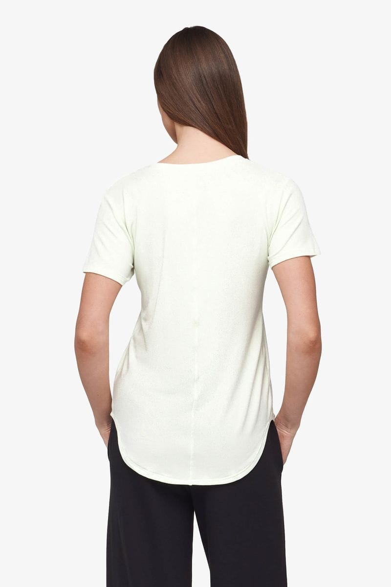 Avery Tee - Women's Basic T-Shirt in Sea Glass mint - back | Daub + Design