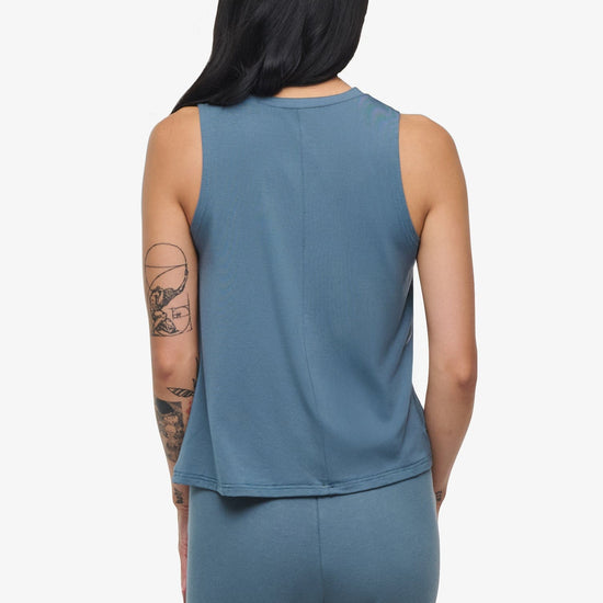 Maia Tank - Woman Tank Top in Blue Basalt | Daub & Design