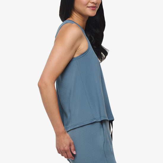 Maia Tank - Woman Tank Top in Blue Basalt | Daub & Design