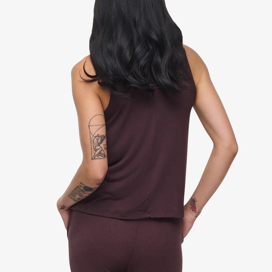 Maia Tank - Woman Tank Top in Brown | Daub & Design