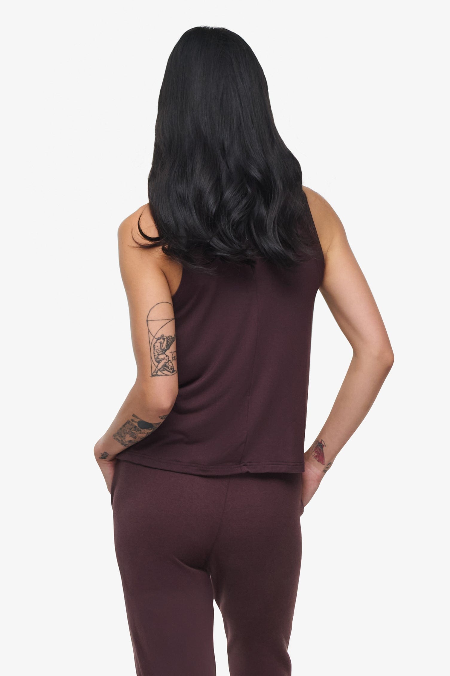 Maia Tank - Woman Tank Top in Brown | Daub & Design