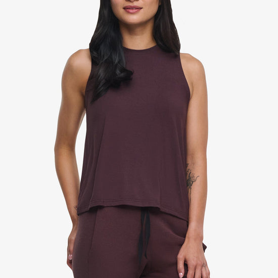 Maia Tank - Woman Tank Top in Brown | Daub & Design
