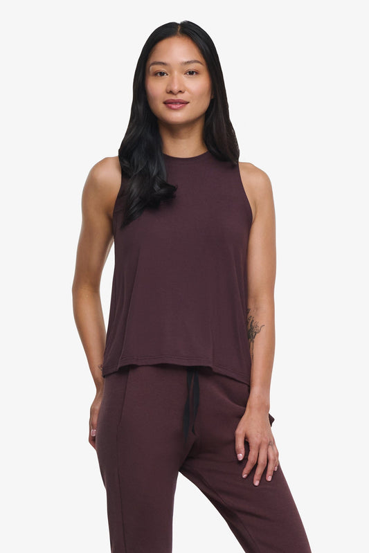 Maia Tank - Woman Tank Top in Brown | Daub & Design