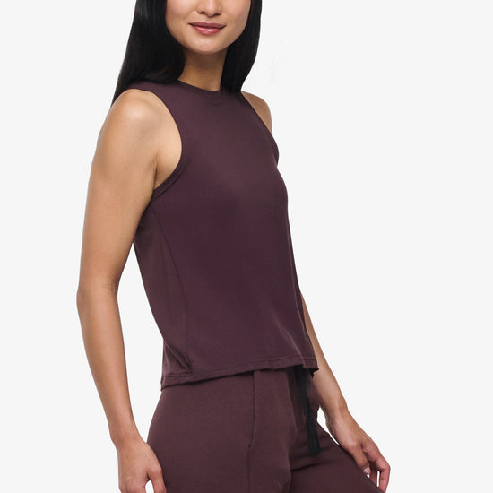 Maia Tank - Woman Tank Top in Brown | Daub & Design