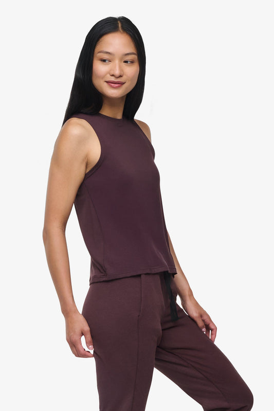 Maia Tank - Woman Tank Top in Brown | Daub & Design