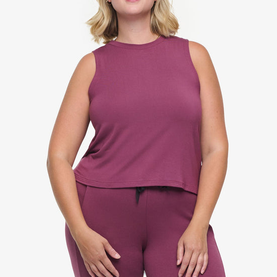 Maia Tank - Woman Tank Top in Deep Cool Pink | Daub & Design