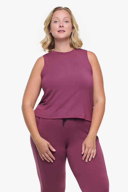 Maia Tank - Woman Tank Top in Deep Cool Pink | Daub & Design