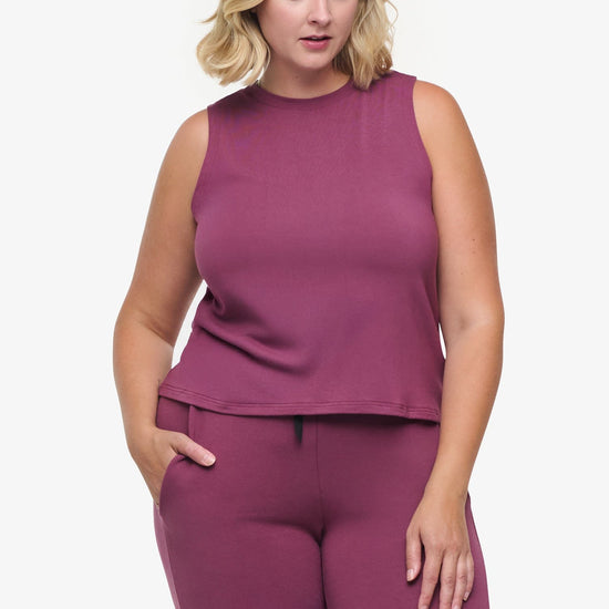 Maia Tank - Woman Tank Top in Deep Cool Pink | Daub & Design