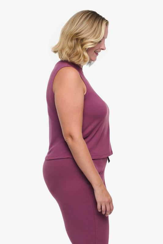Maia Tank - Woman Tank Top in Deep Cool Pink | Daub & Design