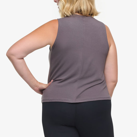 Maia Tank - Woman Tank Top in Grey | Daub & Design