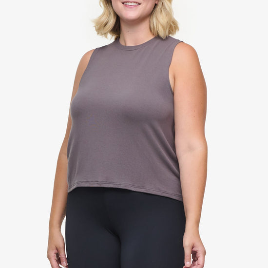 Maia Tank - Woman Tank Top in Grey | Daub & Design