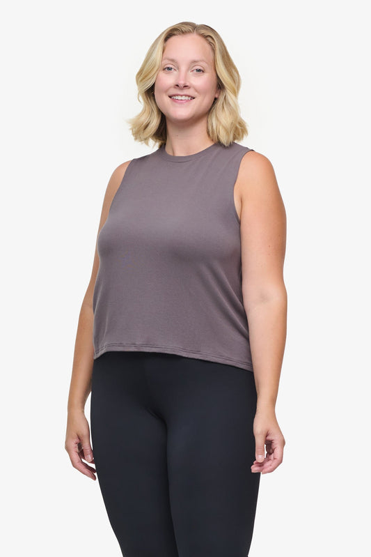 Maia Tank - Woman Tank Top in Grey | Daub & Design